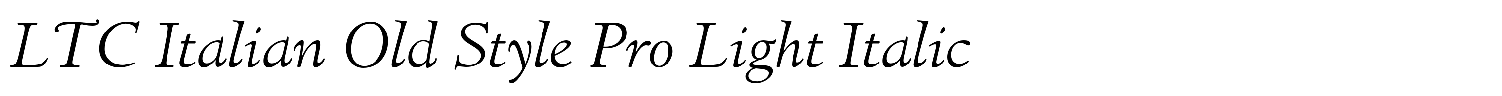 LTC Italian Old Style Pro Light Italic